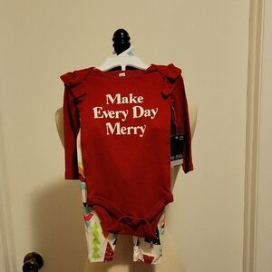 NWT: okie dokie Make Every Day Merry 2 Piece Set